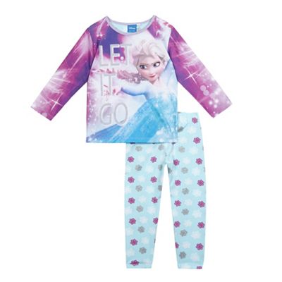 Disney Frozen Girls' lilac 'Frozen' print pyjama set